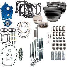 S&S CYCLE Power Pack - Water Cooled - 550C - Wrinkle Black w/Highlight - Chrome Pushrod Tubes - M8 310-1101D