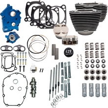 S&S CYCLE Power Pack - Oil Cooled - 550C - Wrinkle Black w/Highlight - Chrome Pushrod Tubes - 107" M8 310-1223D