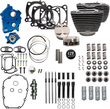 S&S CYCLE Power Pack - Oil Cooled - 550C - Wrinkle Black w/Highlight - Black Pushrod Tubes - 107" M8 310-1225D