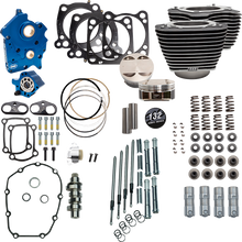 S&S CYCLE Power Pack - Water Cooled - 550C - Wrinkle Black w/Highlight - Chrome Pushrod Tubes - 114"/117" M8 310-1229D