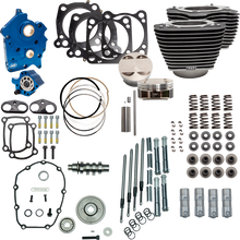 S&S CYCLE Power Pack - Water Cooled - 550G - Wrinkle Black w/Highlight - Chrome Pushrod Tubes - M8 310-1051D