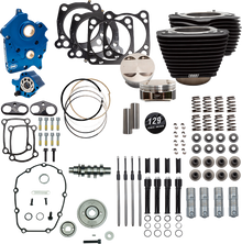 S&S CYCLE Power Pack - Oil Cooled - 550G - Wrinkle Black w/o Highlight - Black Pushrod Tubes - 107" M8 310-1228D