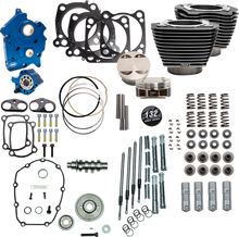 S&S CYCLE Power Pack - Water Cooled - 550G - Black Granite w/Highlight - Chrome Pushrod Tubes -114"/117" M8 310-1236D