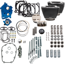 S&S CYCLE Power Pack - Oil Cooled - 550C - Black Granite w/Highlight - Chrome Pushrod Tubes - 114"/117" M8 310-1237D
