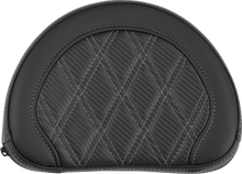 SADDLEMEN Contoured Sissy Bar Pad - Lattice Stitch - Gray Stitch 051320702