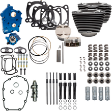 S&S CYCLE Power Pack - Water Cooled - 550C - Wrinkle Black w/Highlight - Black Pushrod Tubes - M8 310-1054D