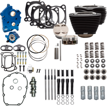 S&S CYCLE Power Pack - Oil Cooled - 550C - Wrinkle Black w/o Highlight - Black Pushrod Tubes - M8 310-1057D