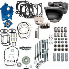S&S CYCLE Power Pack - Water Cooled - 550G - Wrinkle Black w/Highlight - Chrome Pushrod Tubes - M8 310-1102D