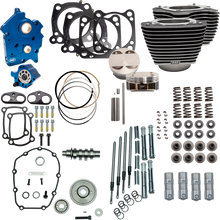 S&S CYCLE Power Pack - Oil Cooled - 550G - Wrinkle Black w/Highlight - Chrome Pushrod Tubes - M8 310-1104D