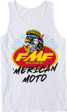 FMF Merican Moto Tank Top - White - 2XL SU26123901-WHT-2X