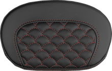 SADDLEMEN Mini Contour Sissy Bar Pad - Dragon Scale - Red Stitch 061020904