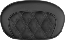 SADDLEMEN Mini Contour Sissy Bar Pad - Lattice Stitch - Gray Stitch 061018402