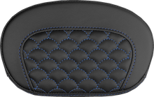 SADDLEMEN Mini Contour Sissy Bar Pad - Dragon Scale - Blue Stitch 061020901