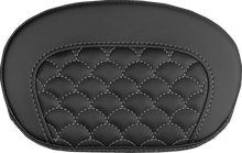 SADDLEMEN Mini Contour Sissy Bar Pad - Dragon Scale - Silver Stitch 061020905