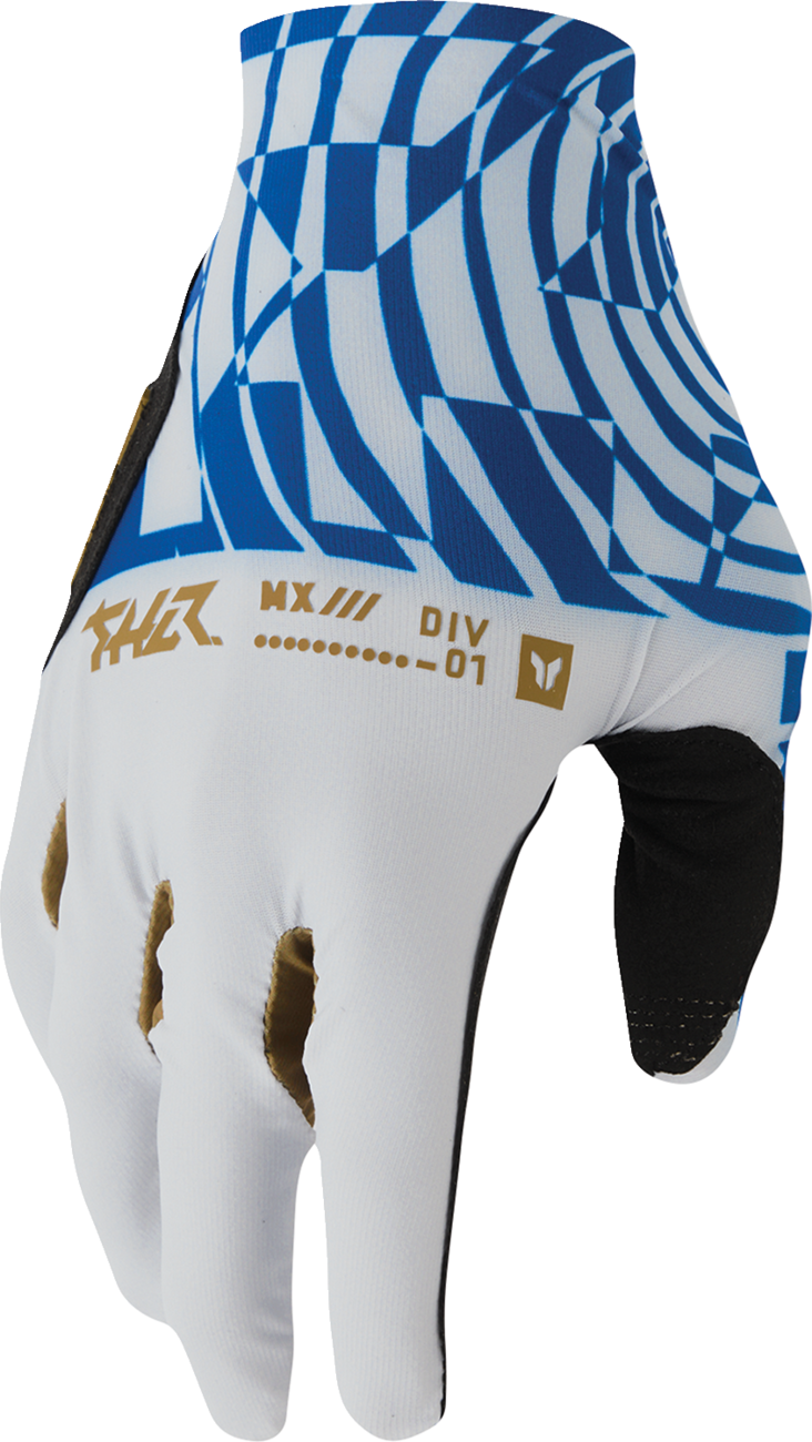 THOR Sportmode Mind Control Gloves - Light Gray/Blue - Large 3330-9128