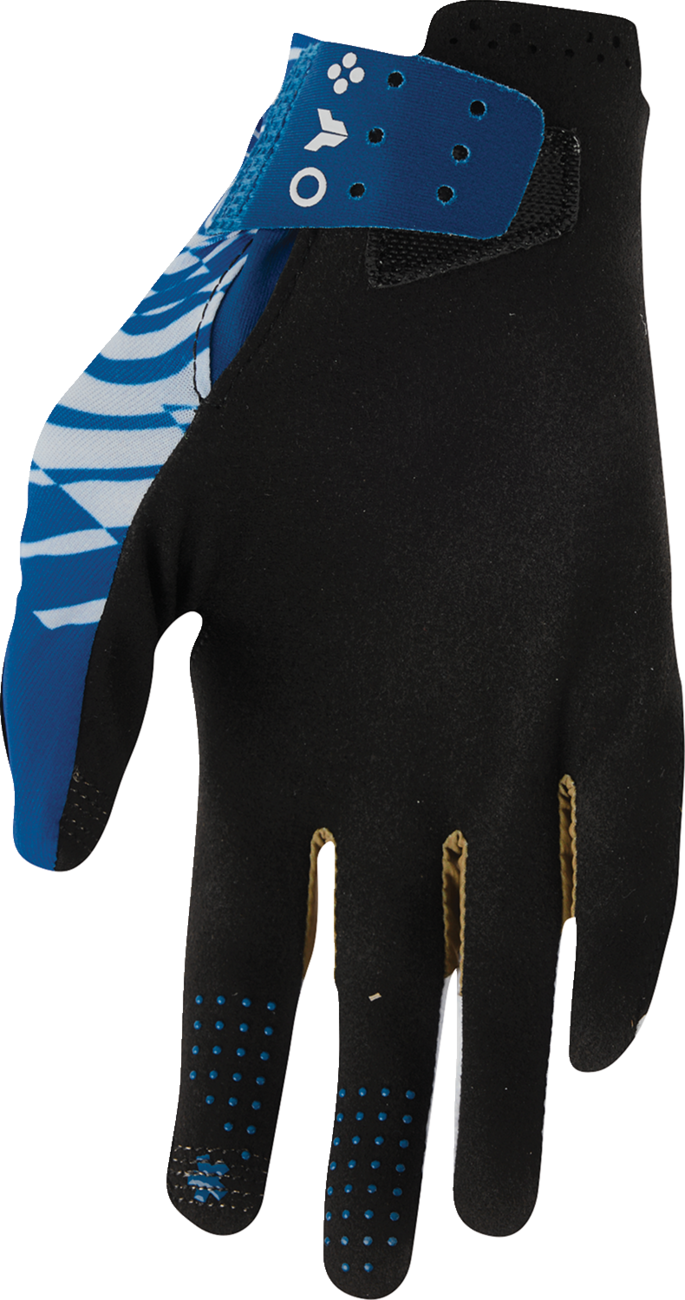 THOR Sportmode Mind Control Gloves - Light Gray/Blue - Large 3330-9128
