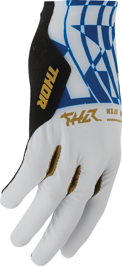 THOR Sportmode Mind Control Gloves - Light Gray/Blue - Large 3330-9128