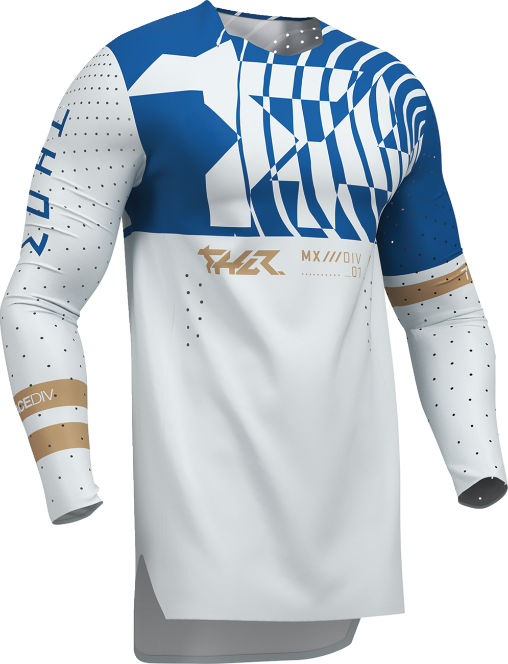 THOR Sportmode Mind Control Jersey - Light Gray/Blue - Large 2910-8769