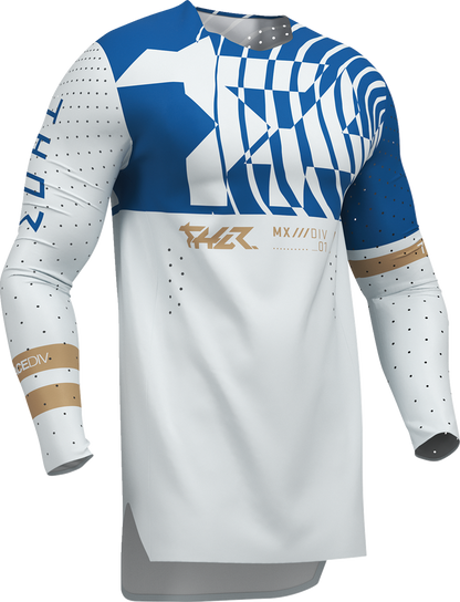 THOR Sportmode Mind Control Jersey - Light Gray/Blue - Large 2910-8769