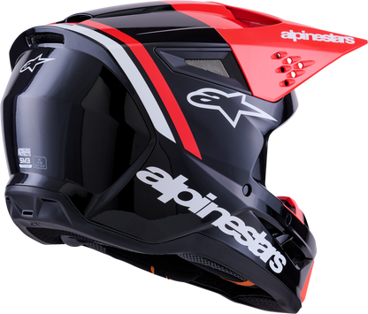 Sm3 Radium Helmet Blk/Red Fluo/White Glossy 2x