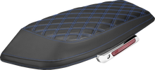 SADDLEMEN Saddlebag Lid Covers - Lattice - Carbon Fiber - Blue Stitch - FLH/FLT '23-'26 L870-23-20701