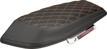 SADDLEMEN Saddlebag Lid Covers - Lattice - Carbon Fiber - Orange Stitch - FLH/FLT '23-'26 L870-23-20703