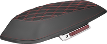 SADDLEMEN Saddlebag Lid Covers - Lattice - Carbon Fiber - Red Stitch - FLH/FLT '14-'24 L870-14-20704