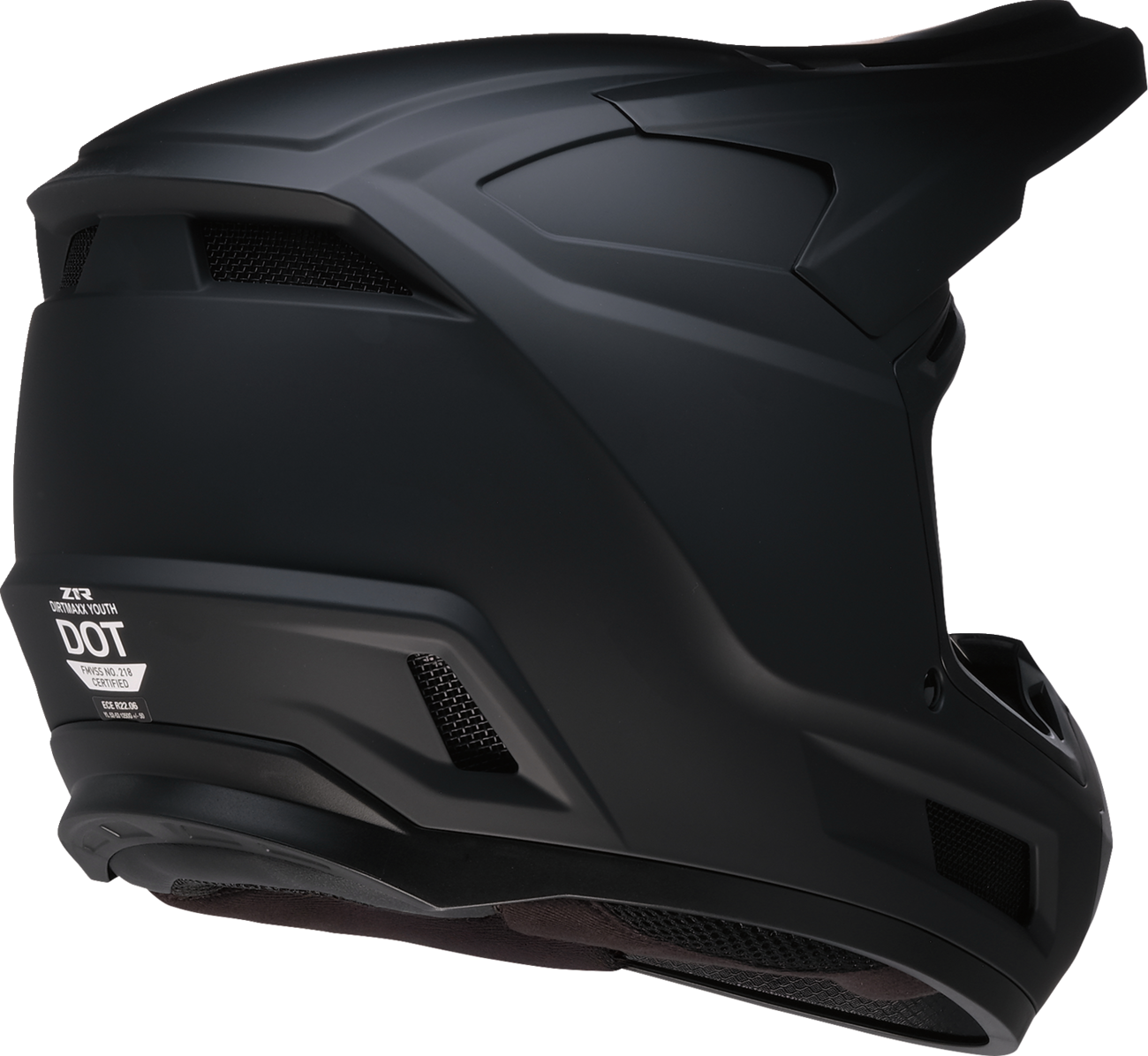 Z1R Youth Dirt Maxx Helmet - Solid - Matte Black - Medium 0111-1873