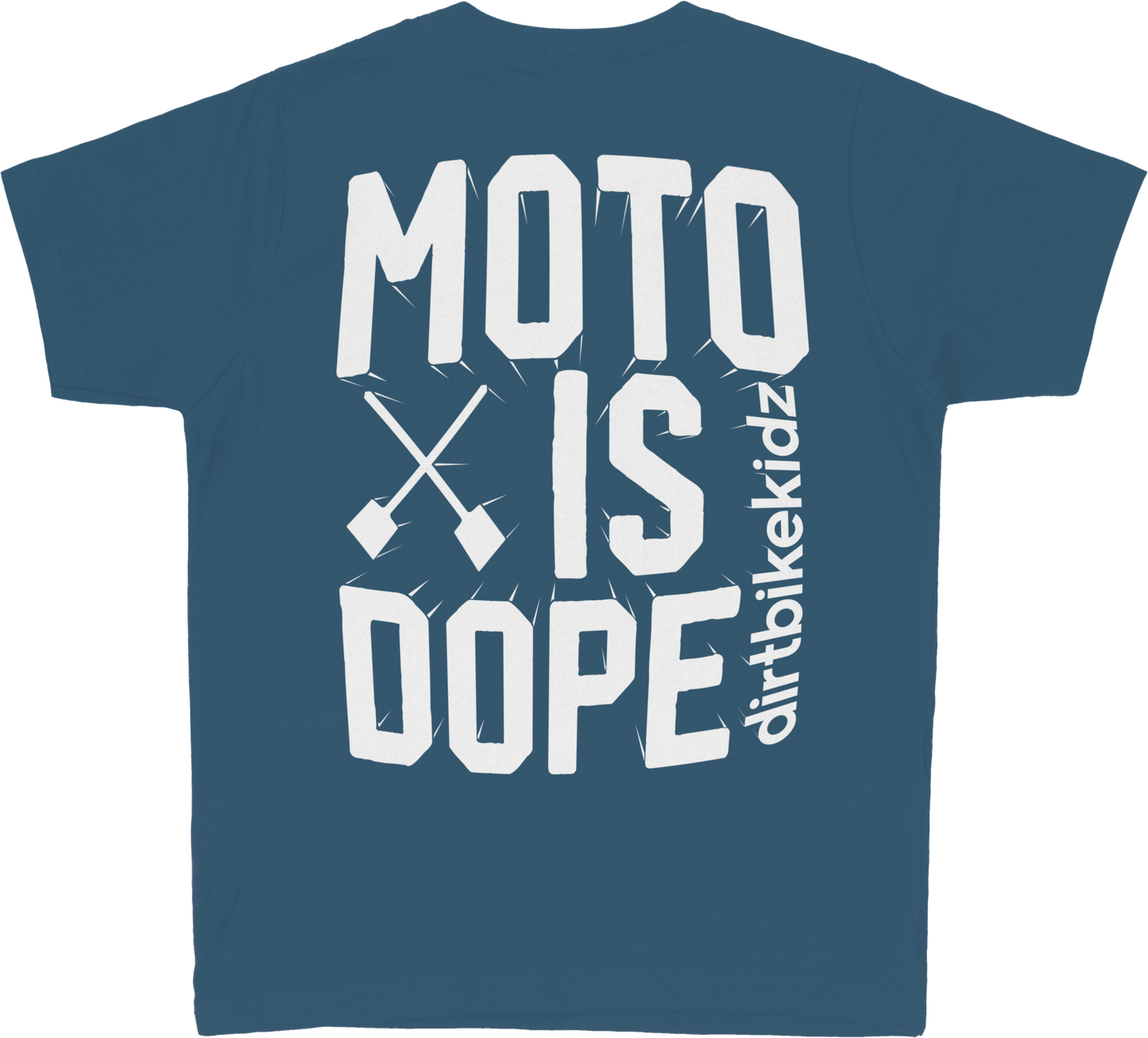 Moto Is Dope Youth Tee Lagoon Blue Ys