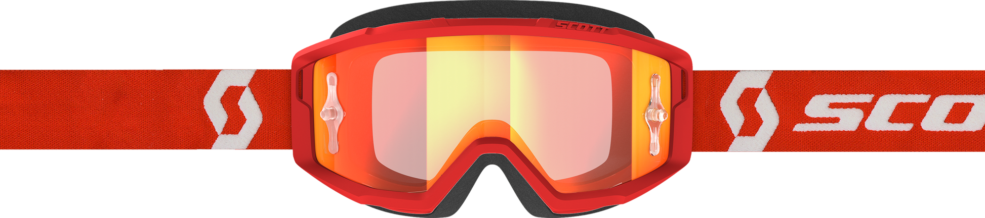 Primal Goggle Red/White Orange Chrome Works