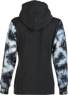 Women's Fly Tie Dye Zip Up Hoodie Black/Grey 2x