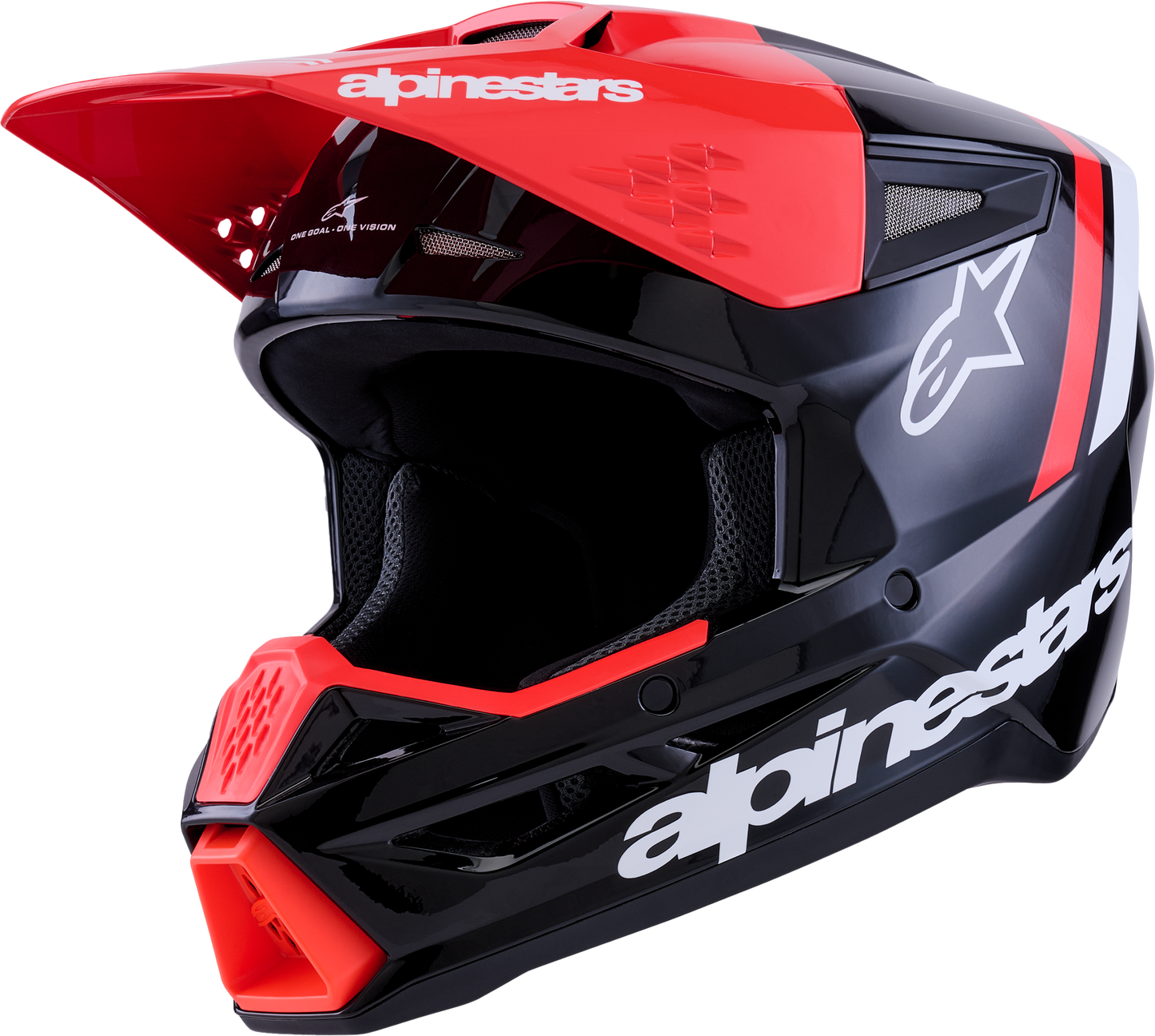 Sm3 Radium Helmet Blk/Red Fluo/White Glossy 2x