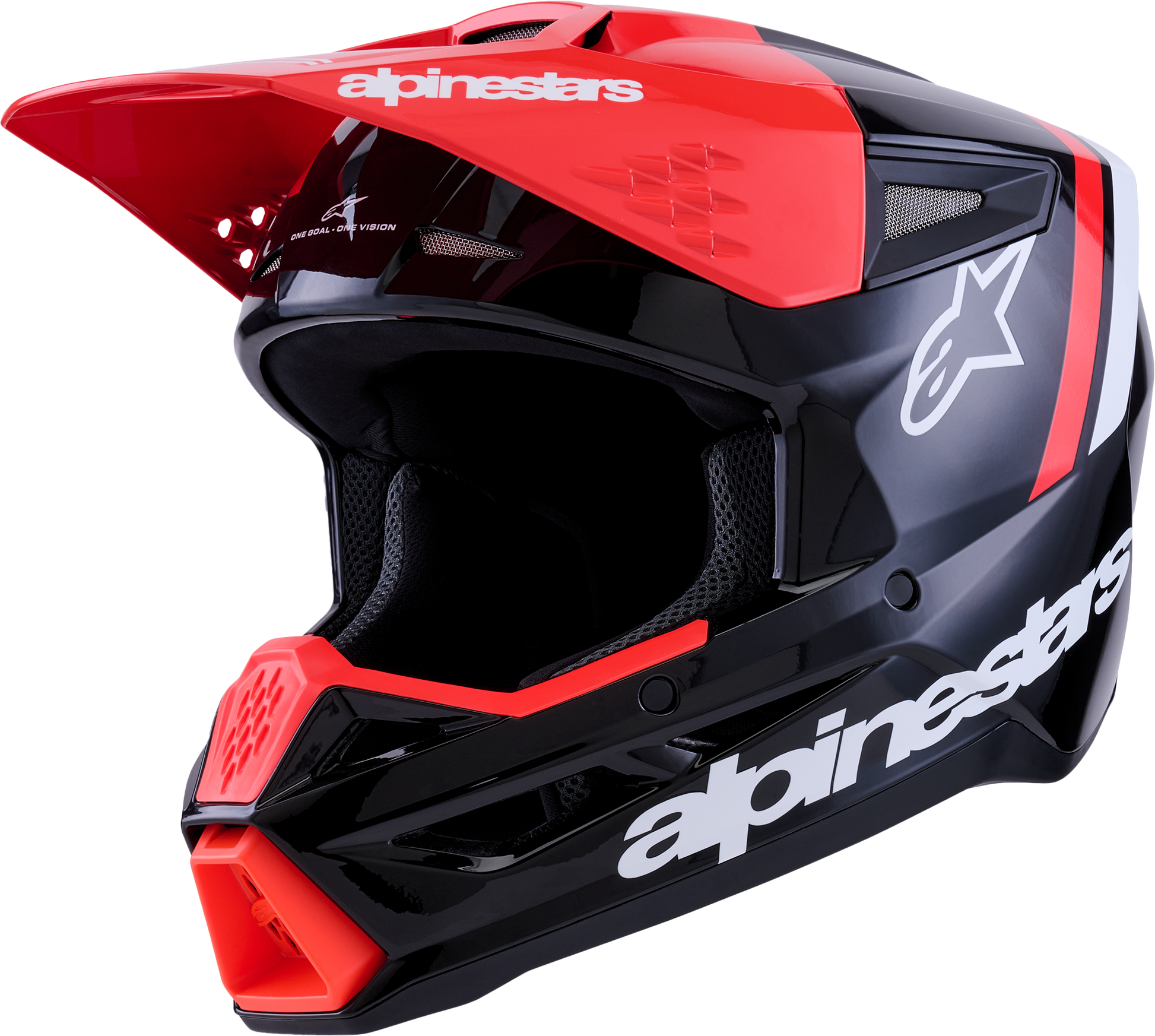 Sm3 Radium Helmet Blk/Red Fluo/White Glossy 2x