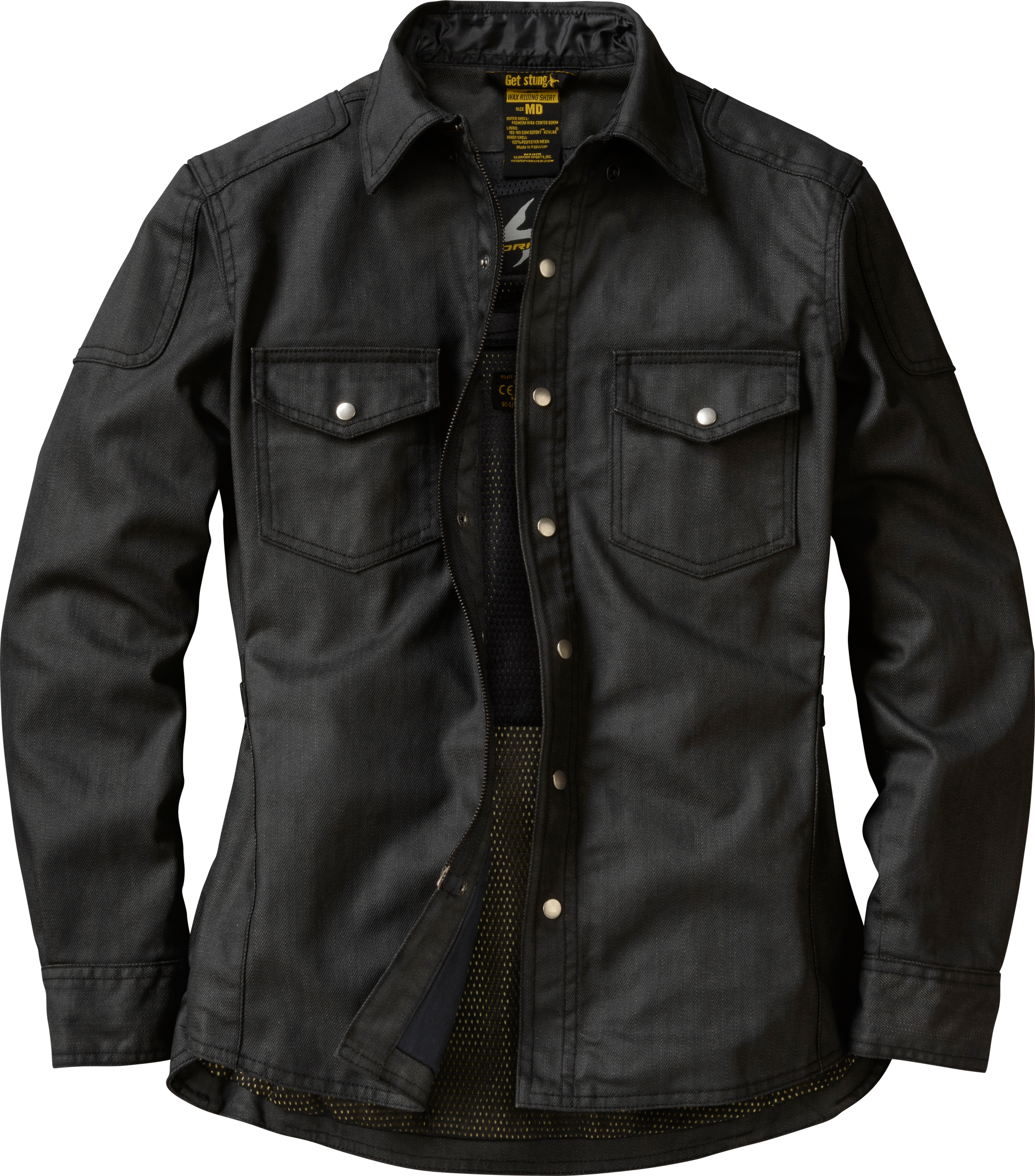 Covert Womens Wax Riding Shirt Black Lg