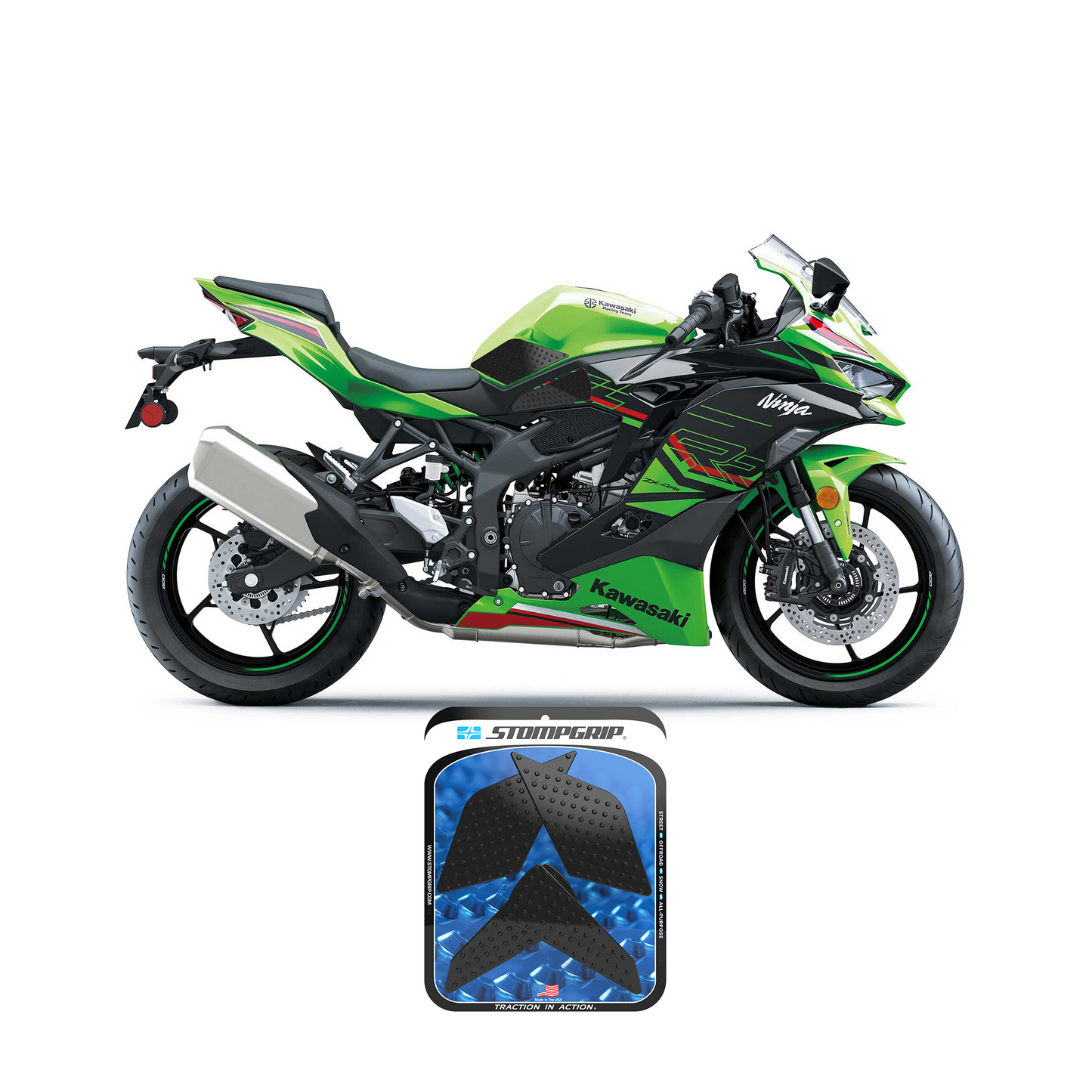 Tank Pad Kit Volcano Black Kaw