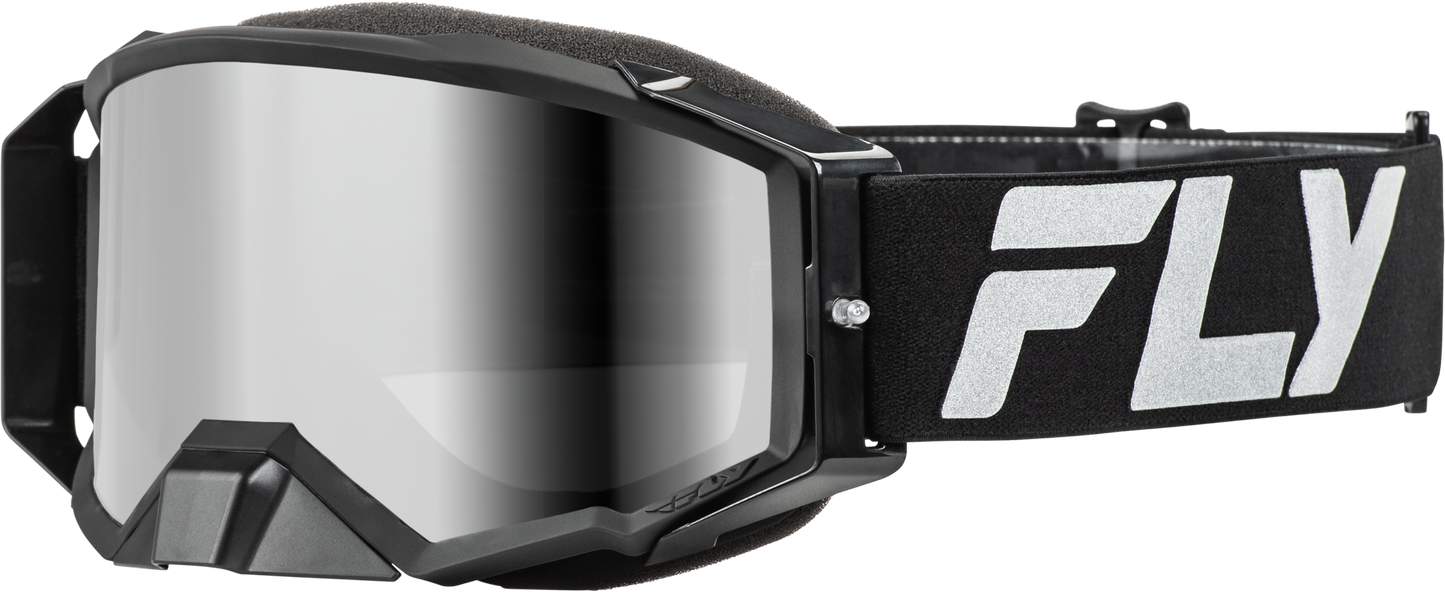 Zone Elite Goggle Black/Silver W/ Silver Mirror/Smoke Lens