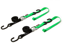 Tie Down Cam S Hook Soft Tye 1"X6' Black/Green Pair