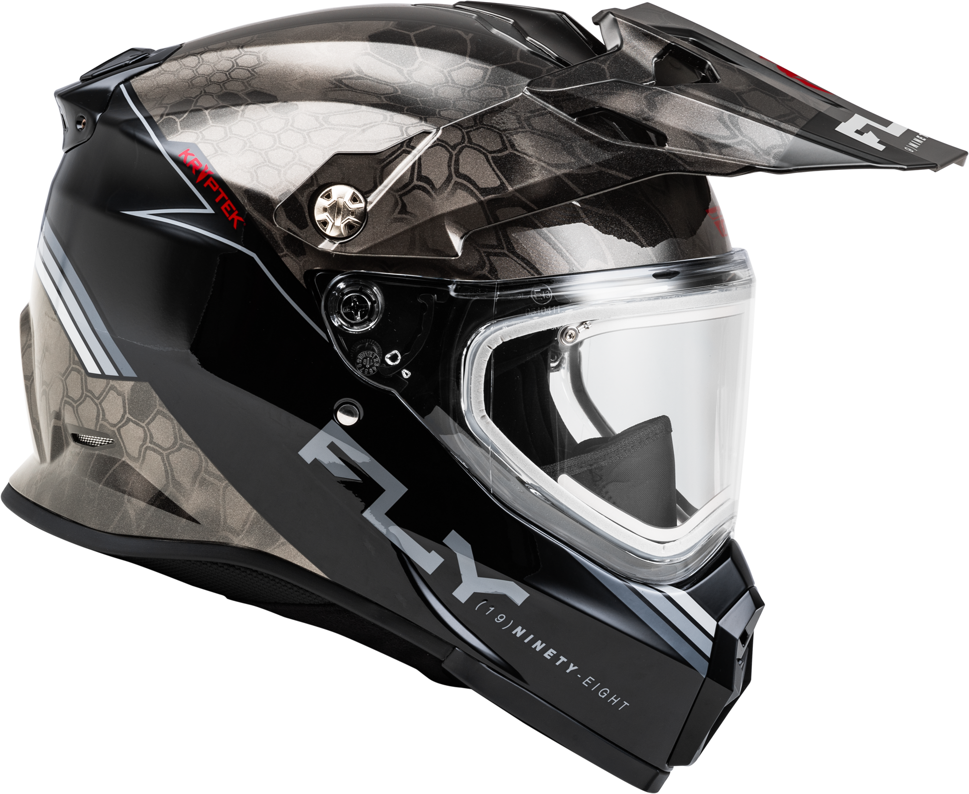Trekker Cw Conceal Helmet Elec Shld Black/Grey/White 2x