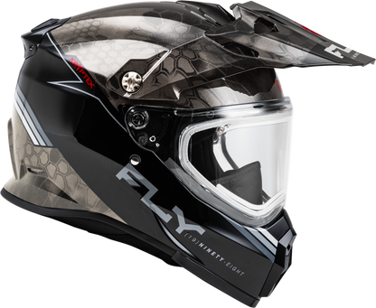 Trekker Cw Conceal Helmet Elec Shld Black/Grey/White Lg