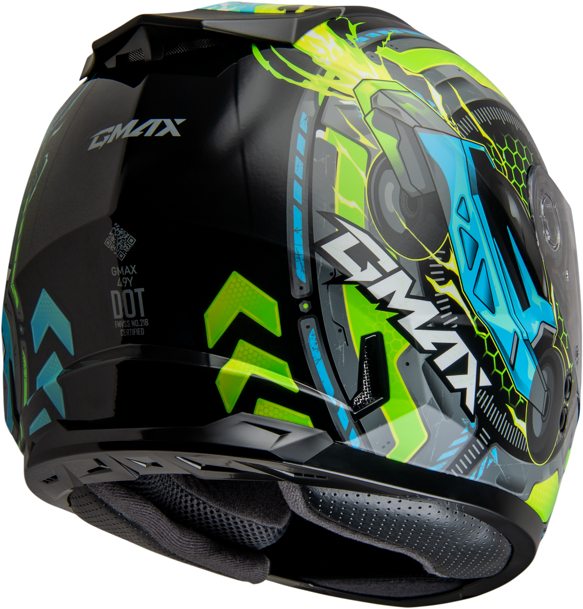 Gm 49y Charge Snow Helmet Black/Blue/Green Ym