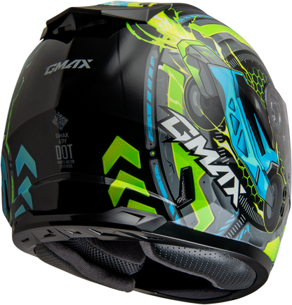 Gm 49y Charge Helmet Black/Blue/Green Ym