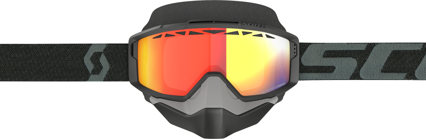 Split Otg Snow Cross Ls Goggle Black W/Ls Red Chrome