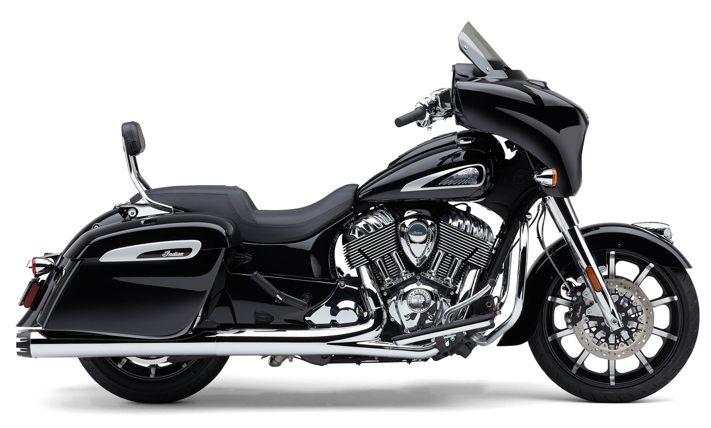 Detach Backrest Short Chrome Chieftain 14 25