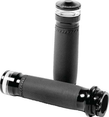 Performance Machine Contour Led Handle Grip Set - Black Ano