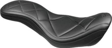Mustang 14-17 Harley Fat Bob Super Tripper 1PC Seat Carbon - Black
