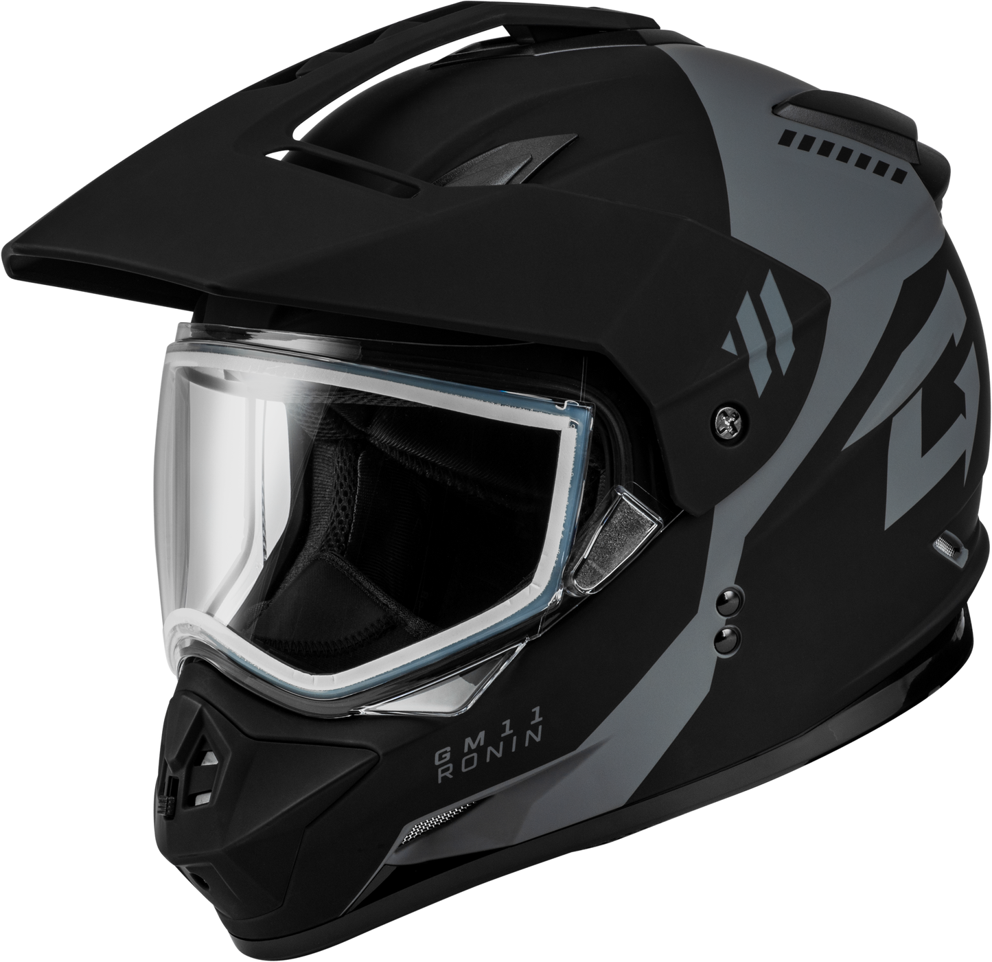 Gm 11 Ronin Helmet Matte Black/Silver Sm