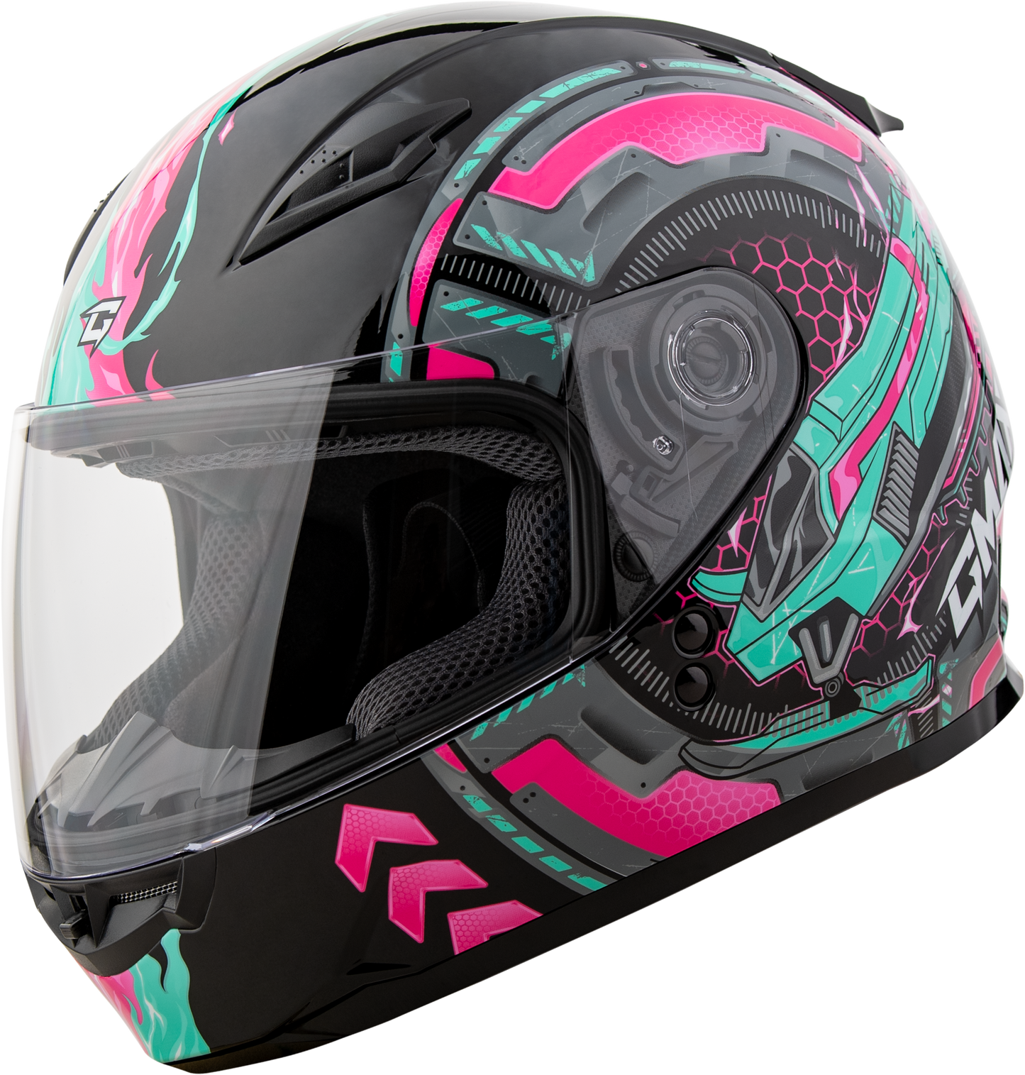 Gm 49y Charge Helmet Black/Pink/Aqua Ym