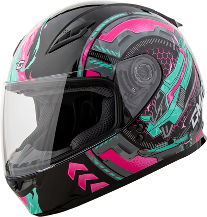 Gm 49y Charge Helmet Black/Pink/Aqua Ym
