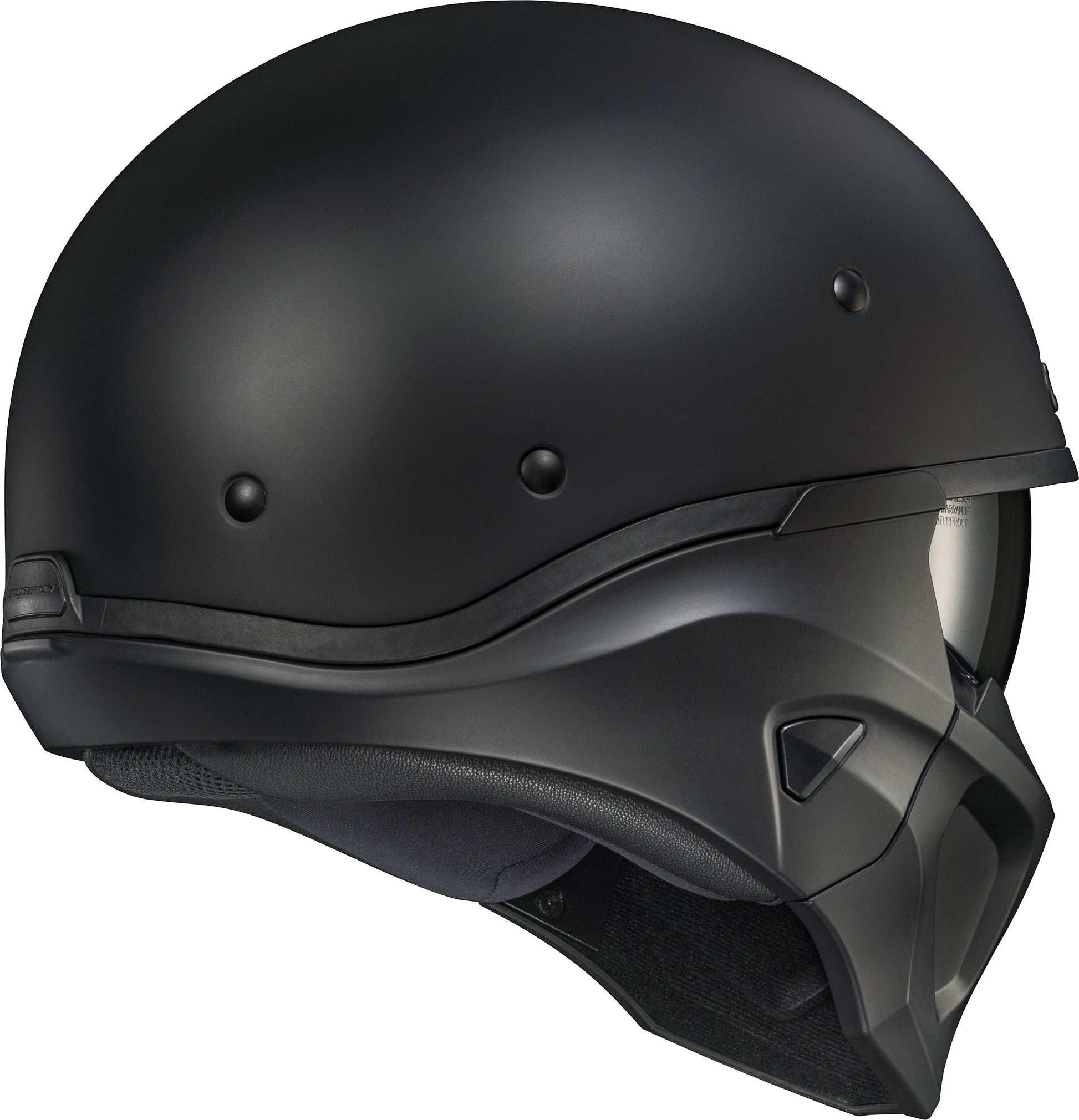 Covert X Open Face Helmet Matte Black Lg