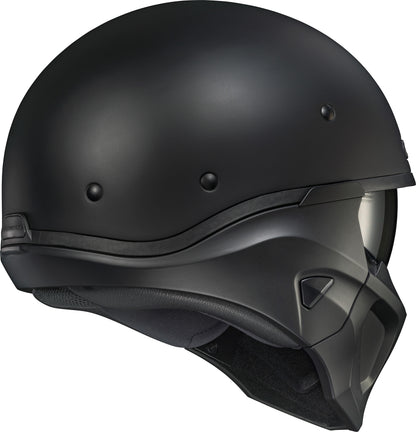 Covert X Open Face Helmet Matte Black Lg